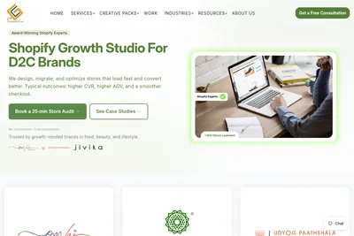 Screenshot of the Gcreationz.com homepage