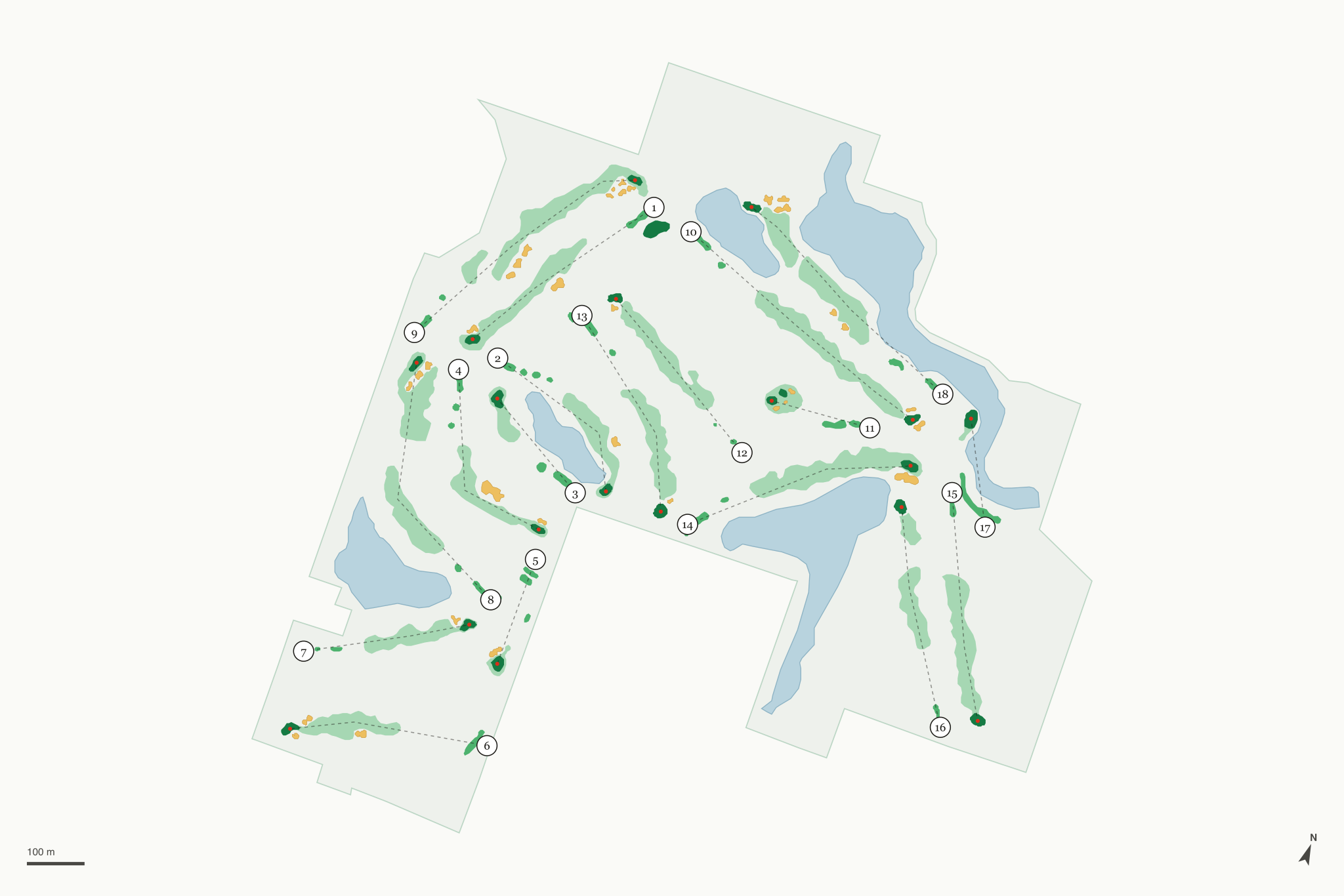 Map of Lakes of Taylor Golf Course