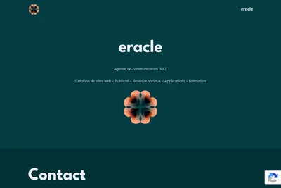 Screenshot of the Eracle homepage