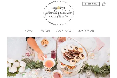 Polka Dot Pound Cake website homepage