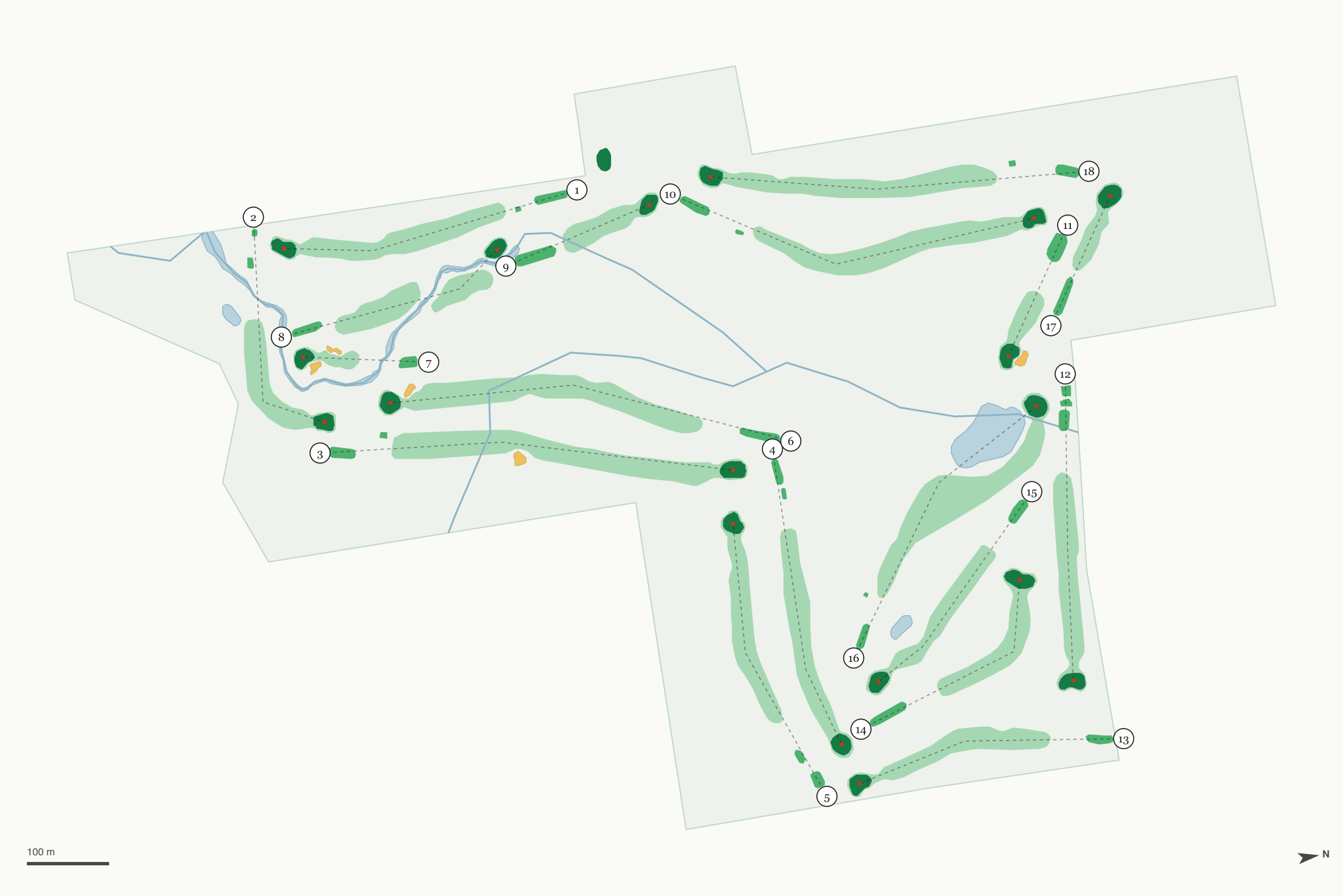 Map of Hidden Greens Golf Course