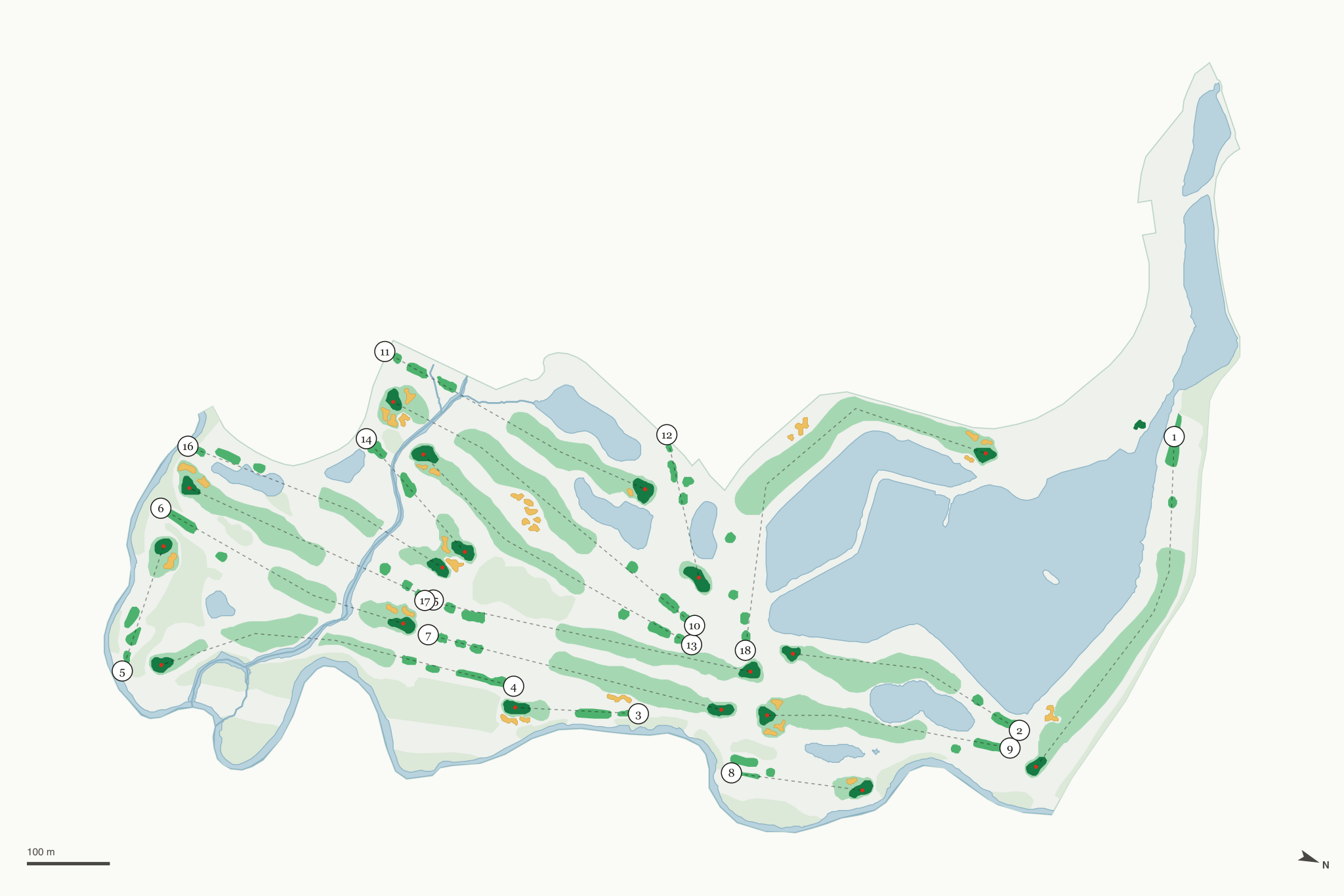 Map of St. Peters Golf Club