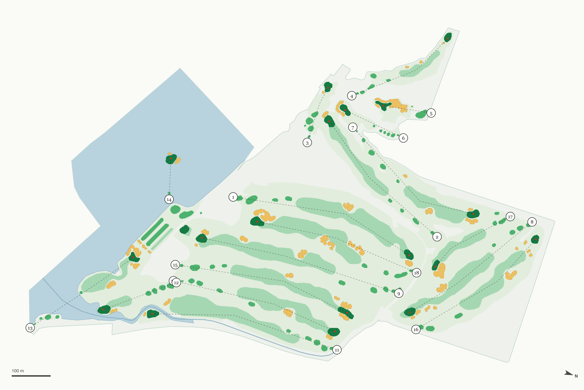 Map of The Coeur d'Alene Resort Golf Course