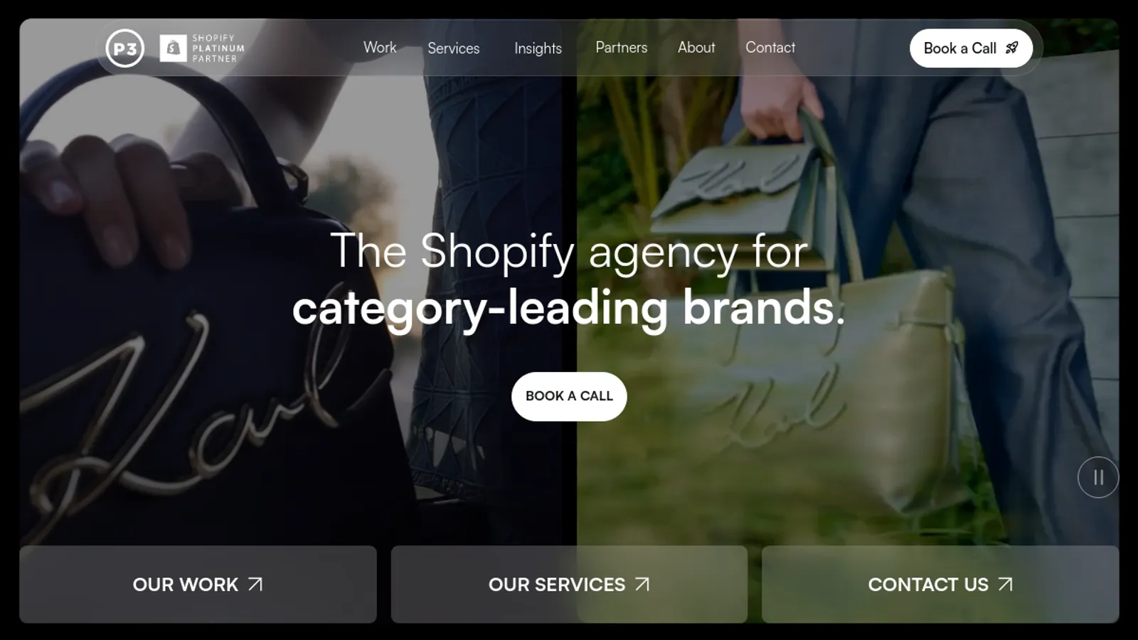 Screenshot of the P3 Media homepage