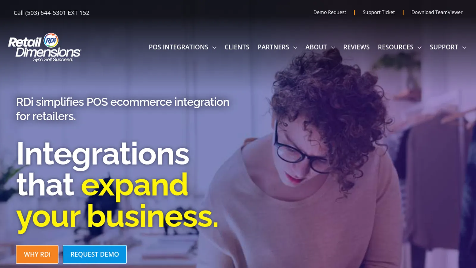 Screenshot of the Retail Dimensions Inc homepage