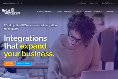 Screenshot of the Retail Dimensions Inc homepage