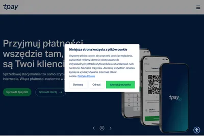 Screenshot of the Krajowy Integrator Płatności S.A. homepage