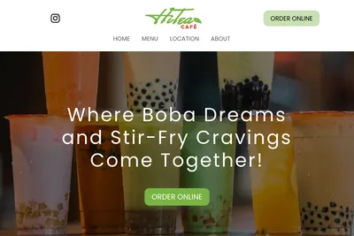 HiTEA Cafe website homepage