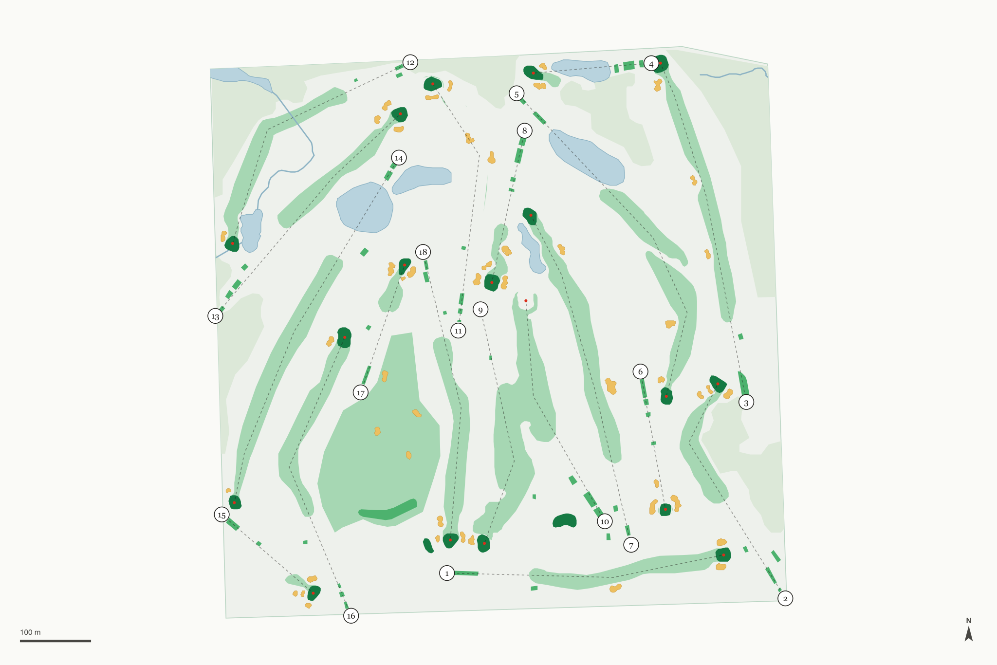 Map of Knollwood Country Club