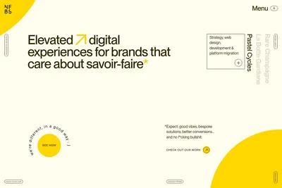 Screenshot of the NFBS homepage