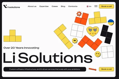 Screenshot of the LI Solutions homepage