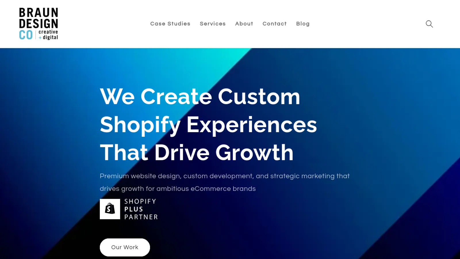 Screenshot of the Braun Design Co homepage