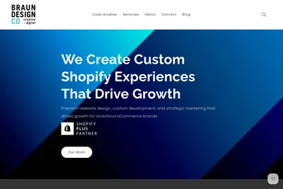 Screenshot of the Braun Design Co homepage