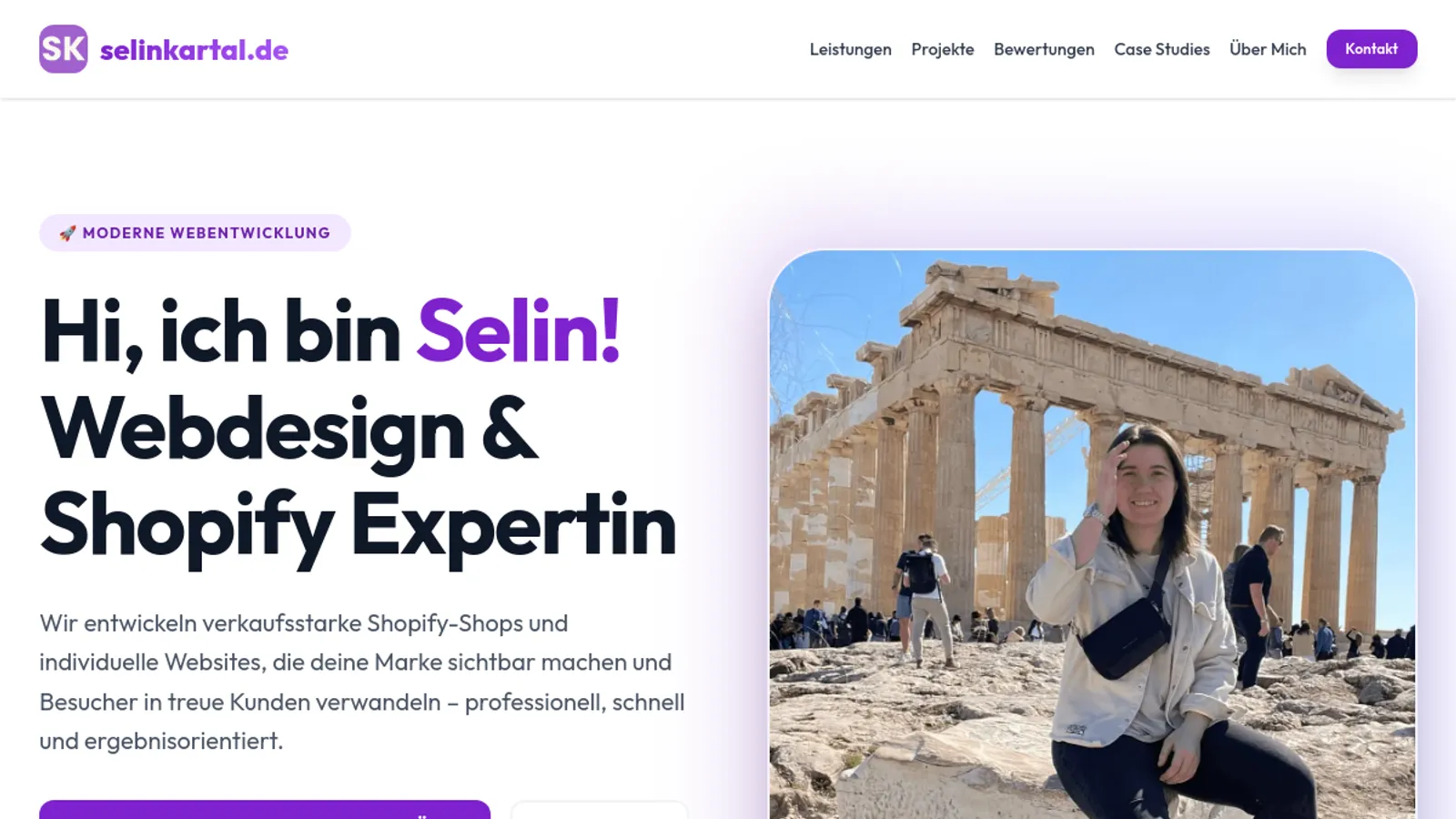 Screenshot of the selinkartal.de homepage