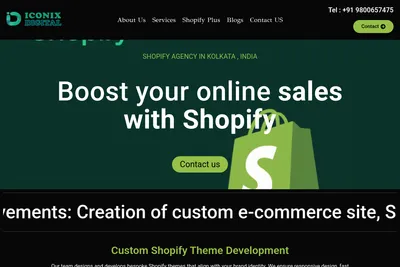Screenshot of the Iconix Digital homepage