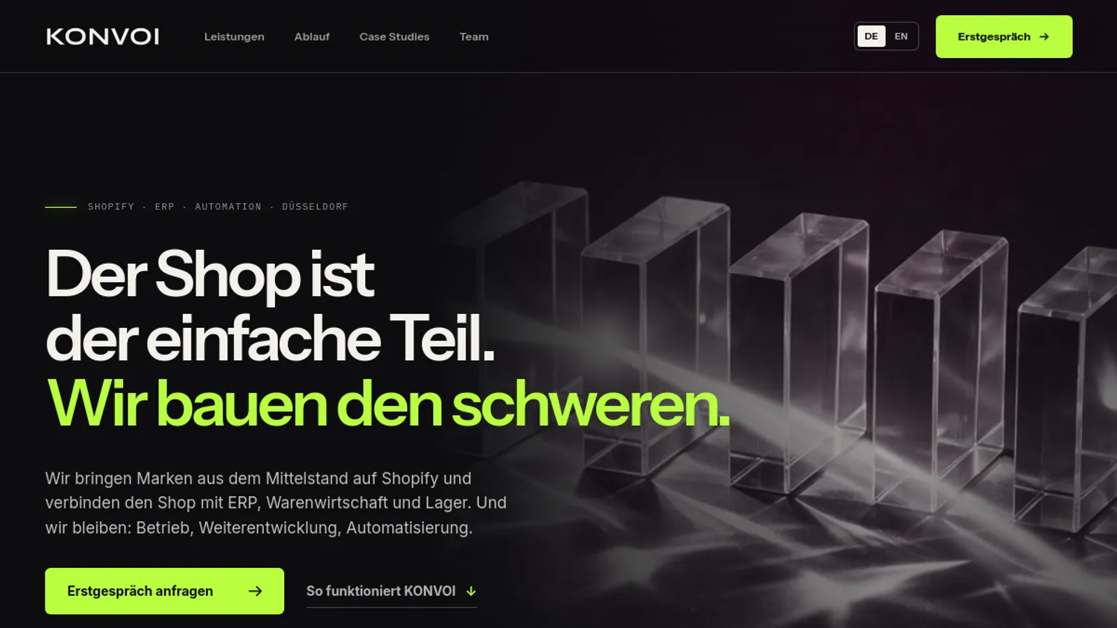 Screenshot of the KONVOI GmbH & Co. KG homepage