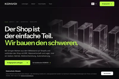 Screenshot of the KONVOI GmbH & Co. KG homepage