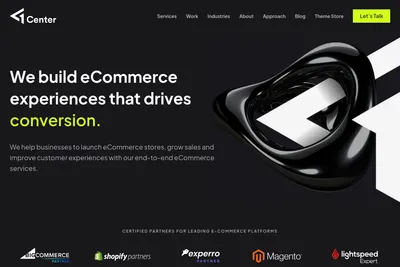Screenshot of the 1Center homepage