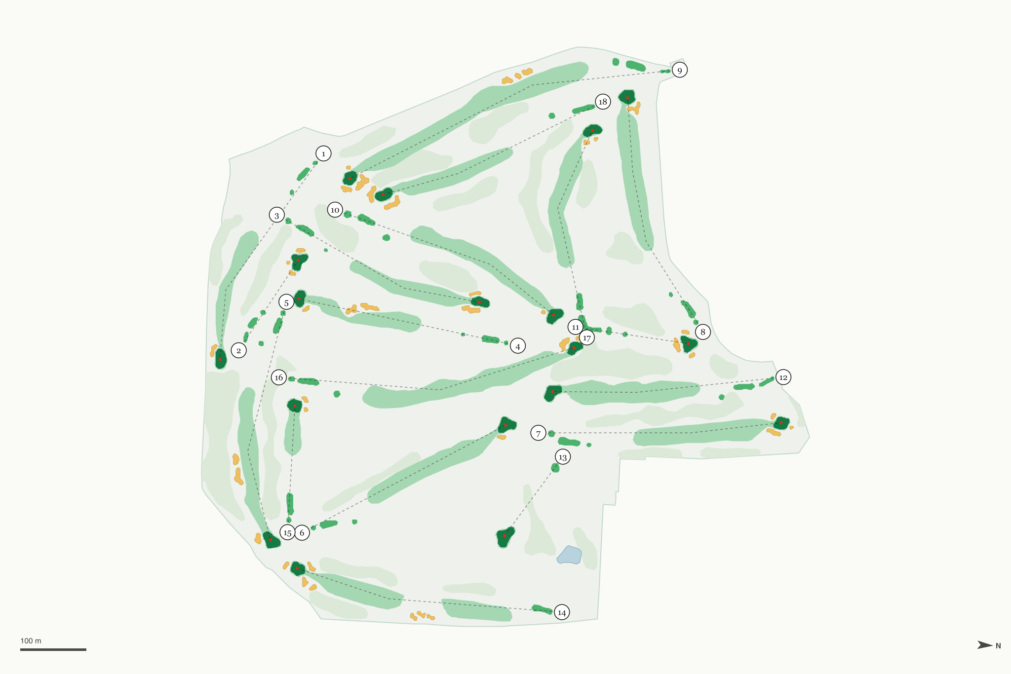 Map of Dodge Riverside Golf Club