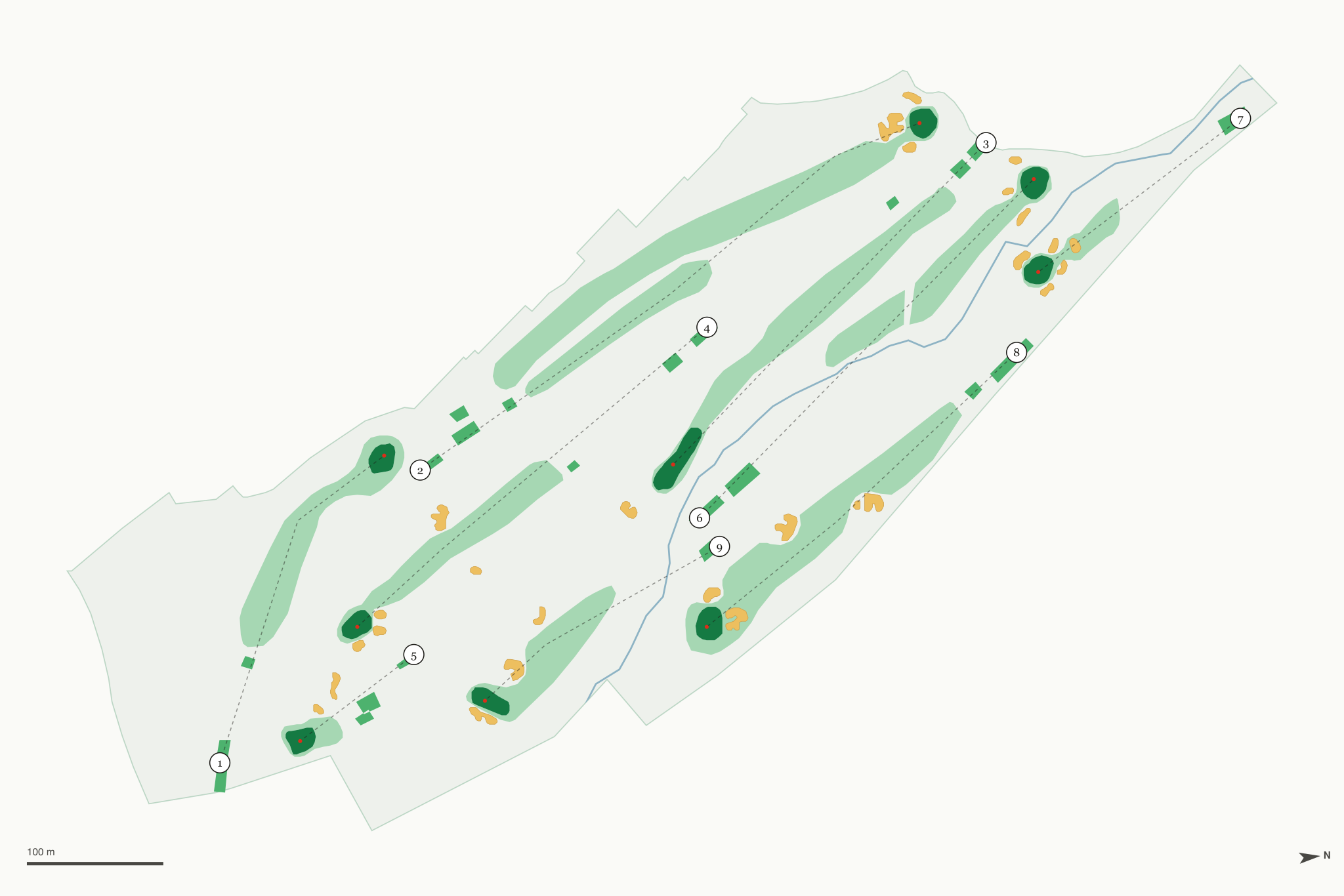 Map of Rossmoor Golf Clubs