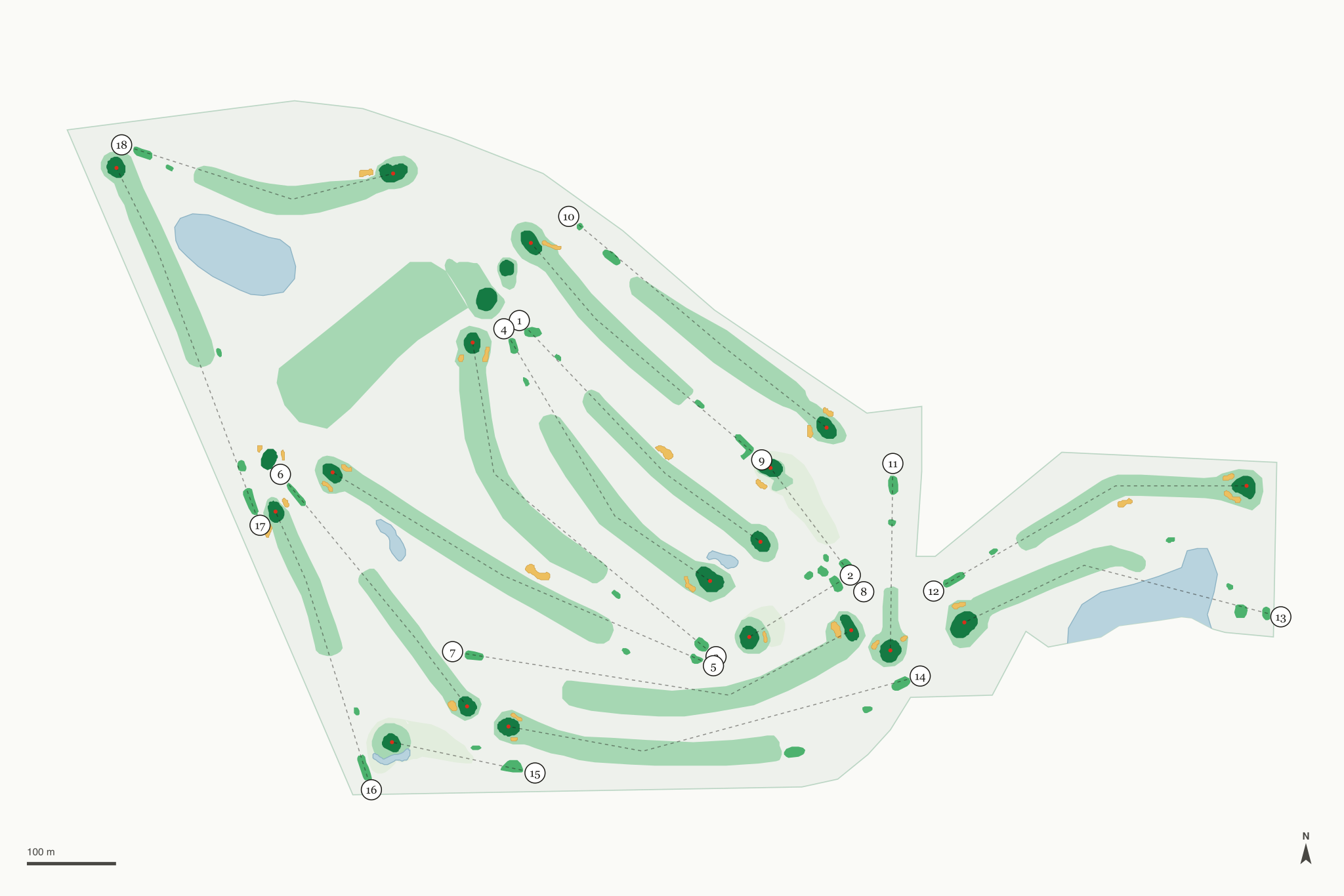 Map of Pebble Lake Golf Course