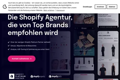 Screenshot of the Tante-E GmbH homepage