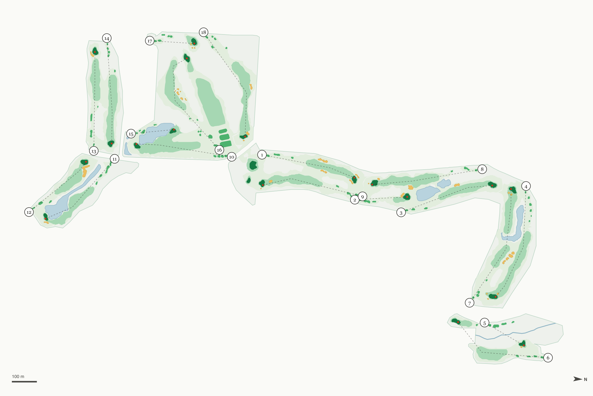 Map of Green Spring Golf Course