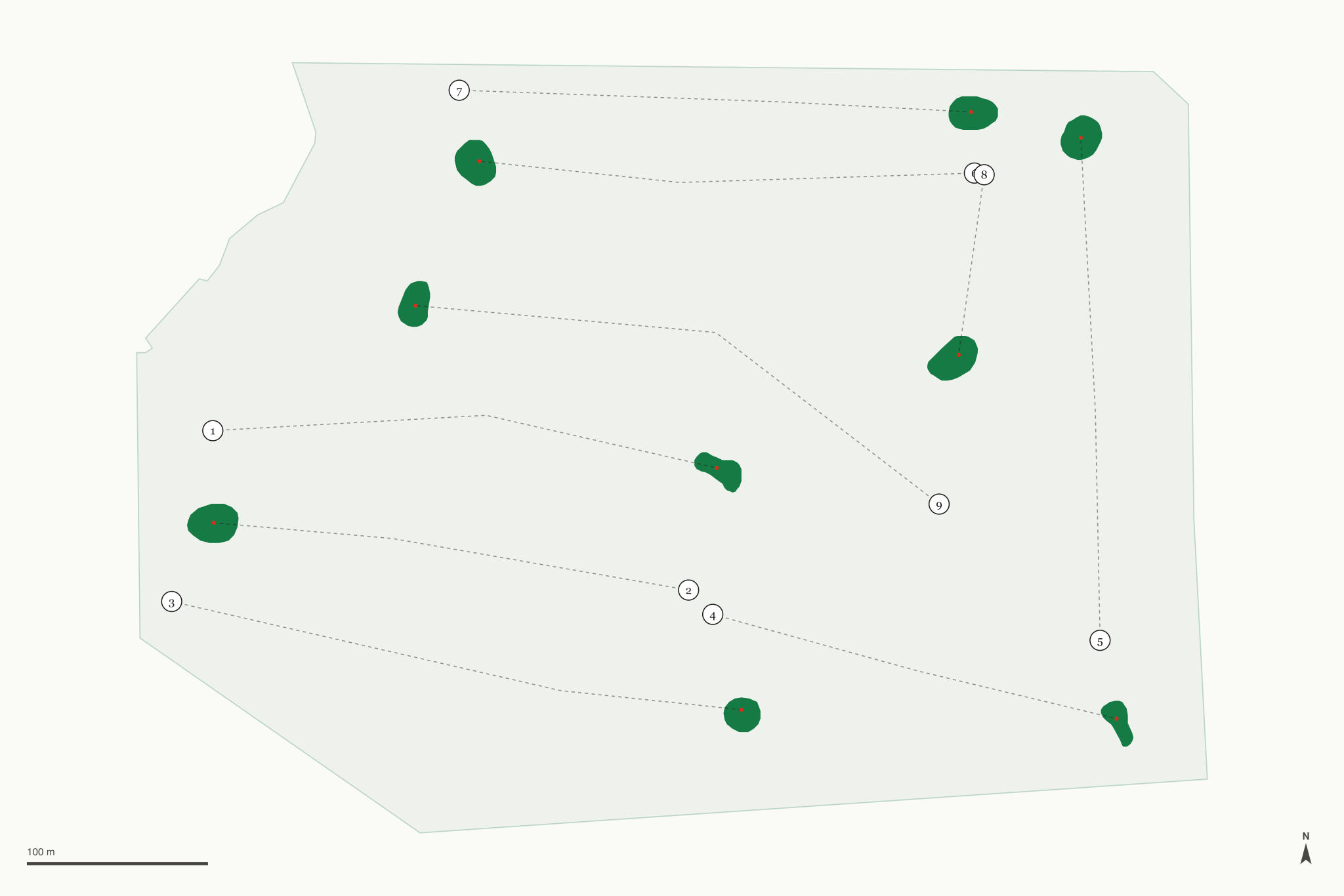 Map of Bergen Golf Course