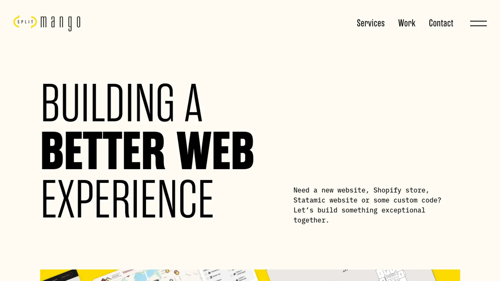 Screenshot of the SplitMango Media Inc. homepage