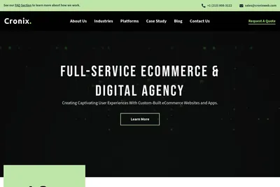 Screenshot of the Cronix LLC homepage