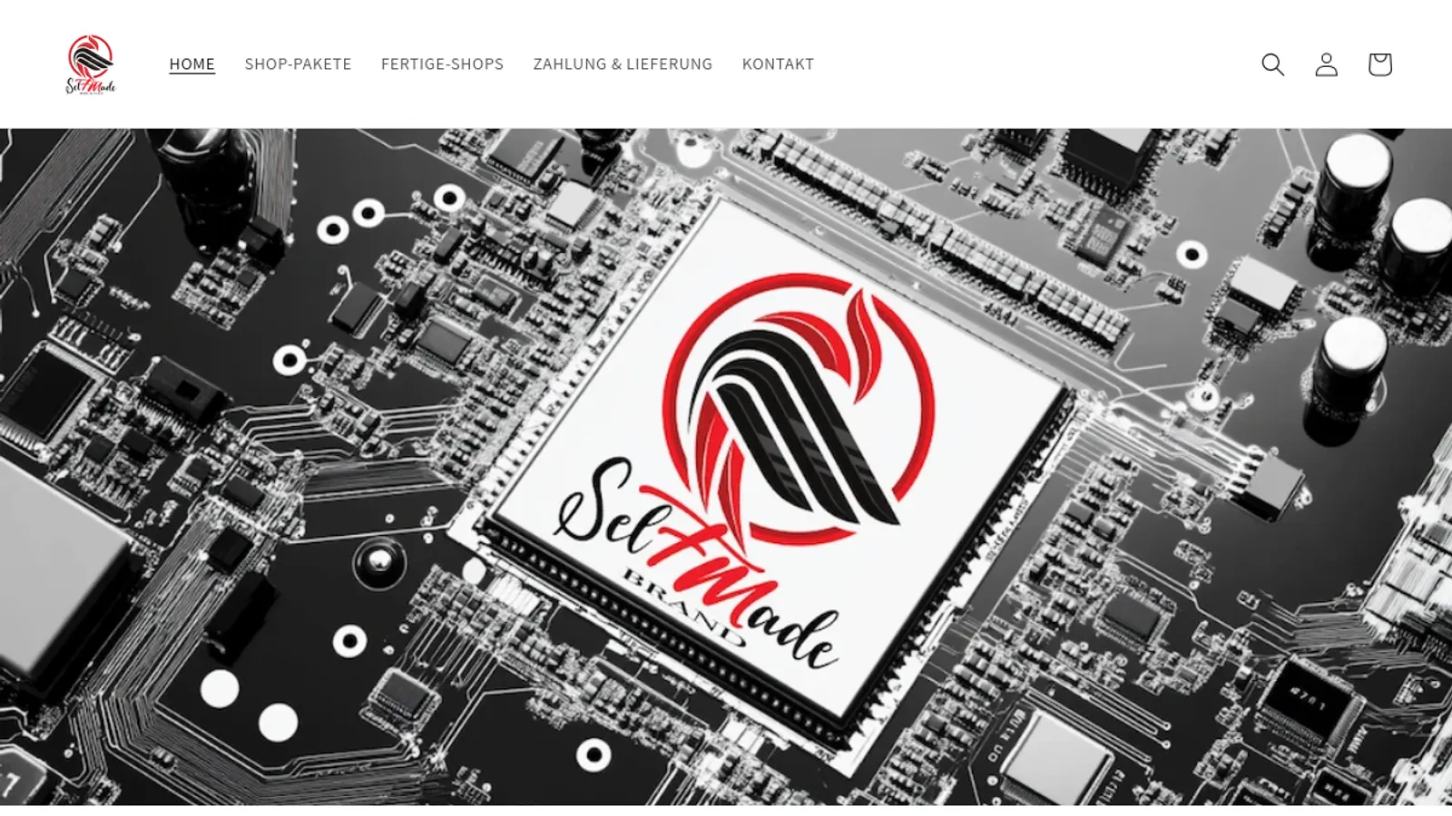 Screenshot of the Selfmade-Brand homepage