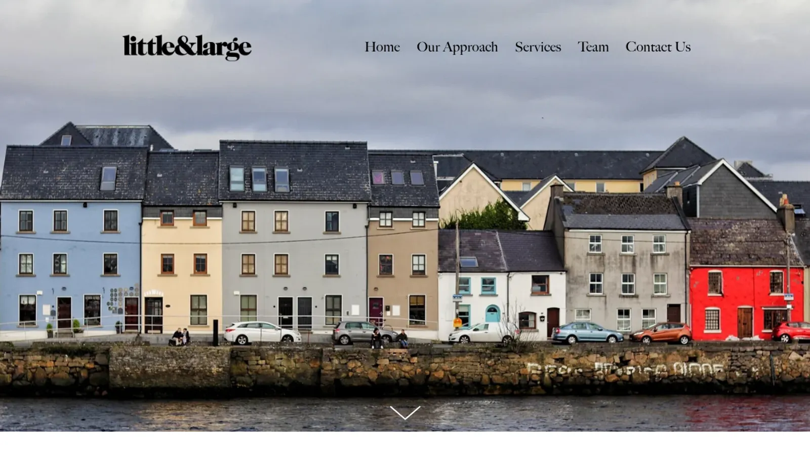 Screenshot of the Little & Large homepage