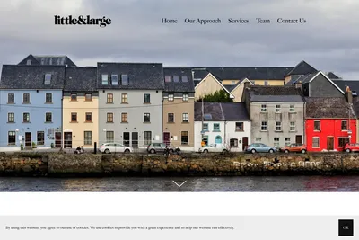 Screenshot of the Little & Large homepage