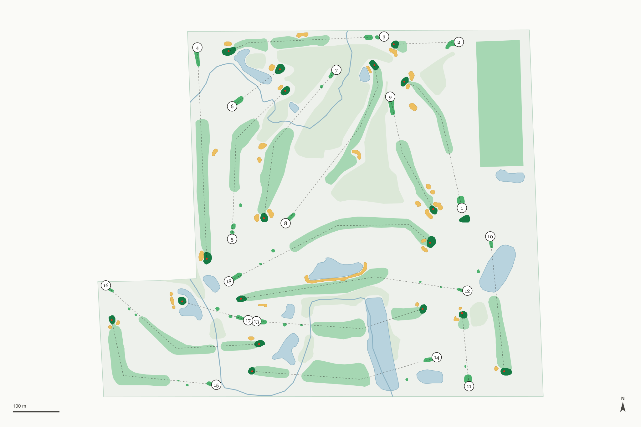 Map of Hickory Creek Golf Course