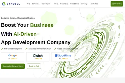 Screenshot of the Syndell Inc homepage