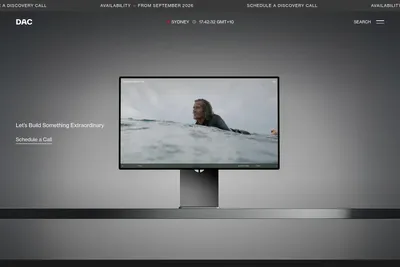 Screenshot of the DAC DESIGN homepage