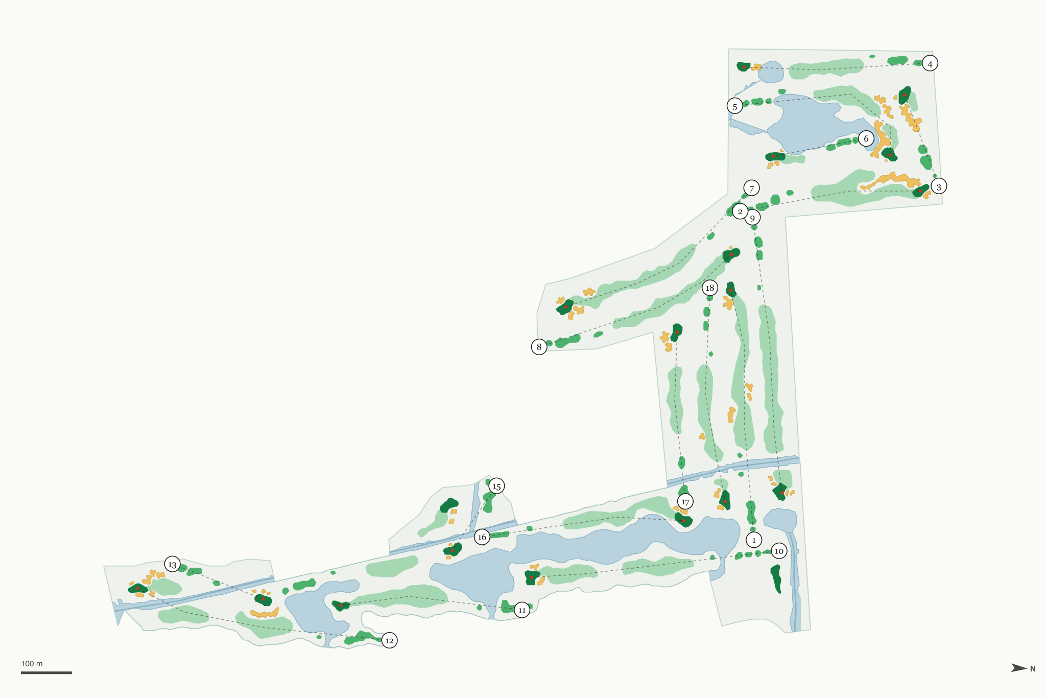 Map of Seven Bridges Golf Club