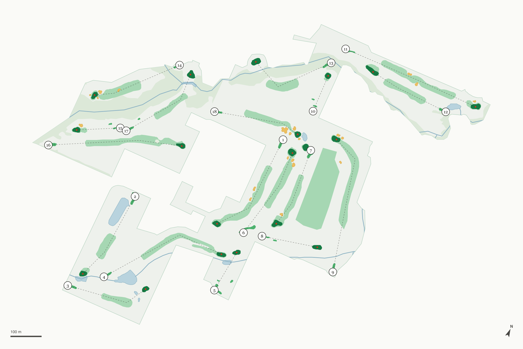 Map of Indian Creek Golf Course