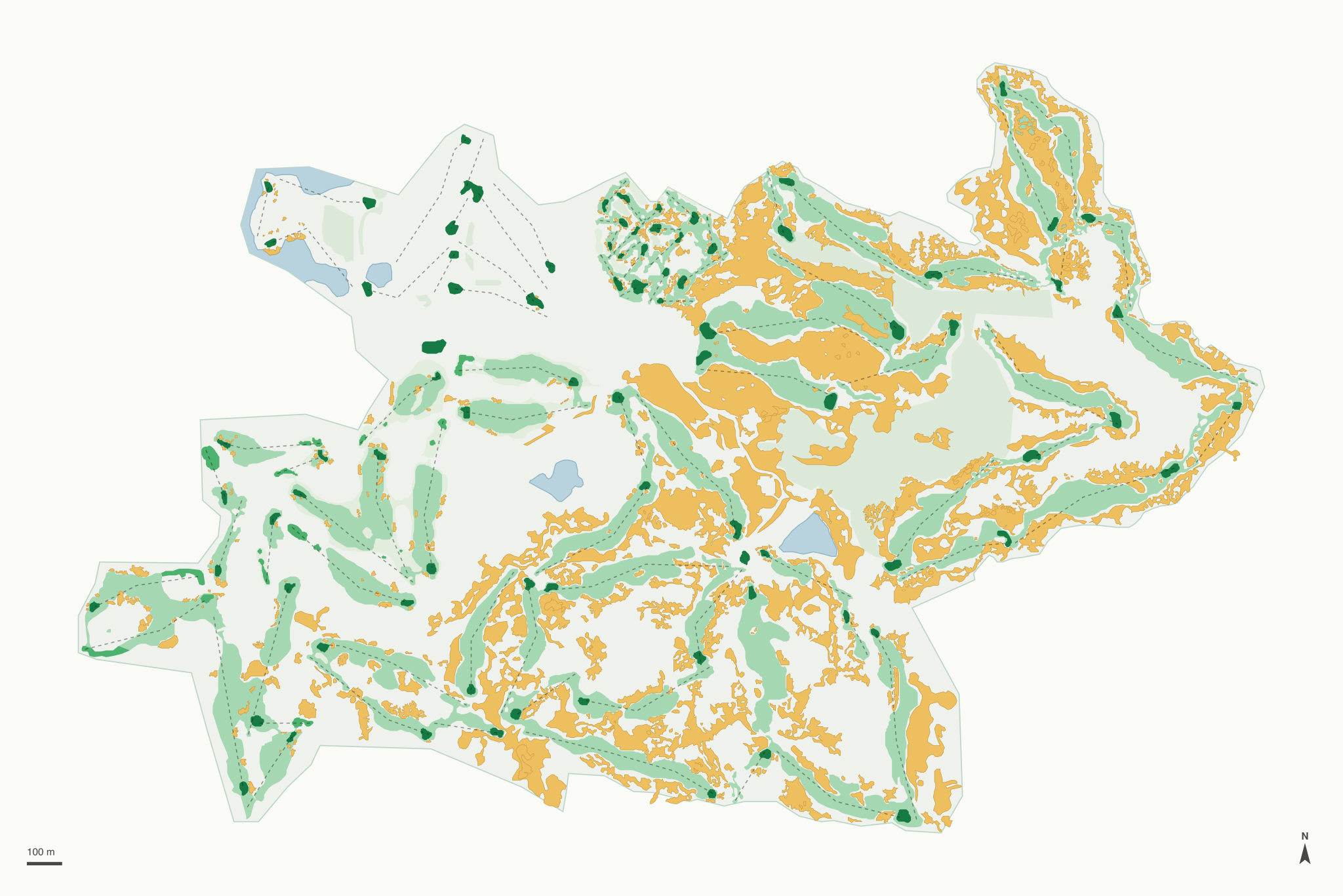 Map of Mammoth Dunes