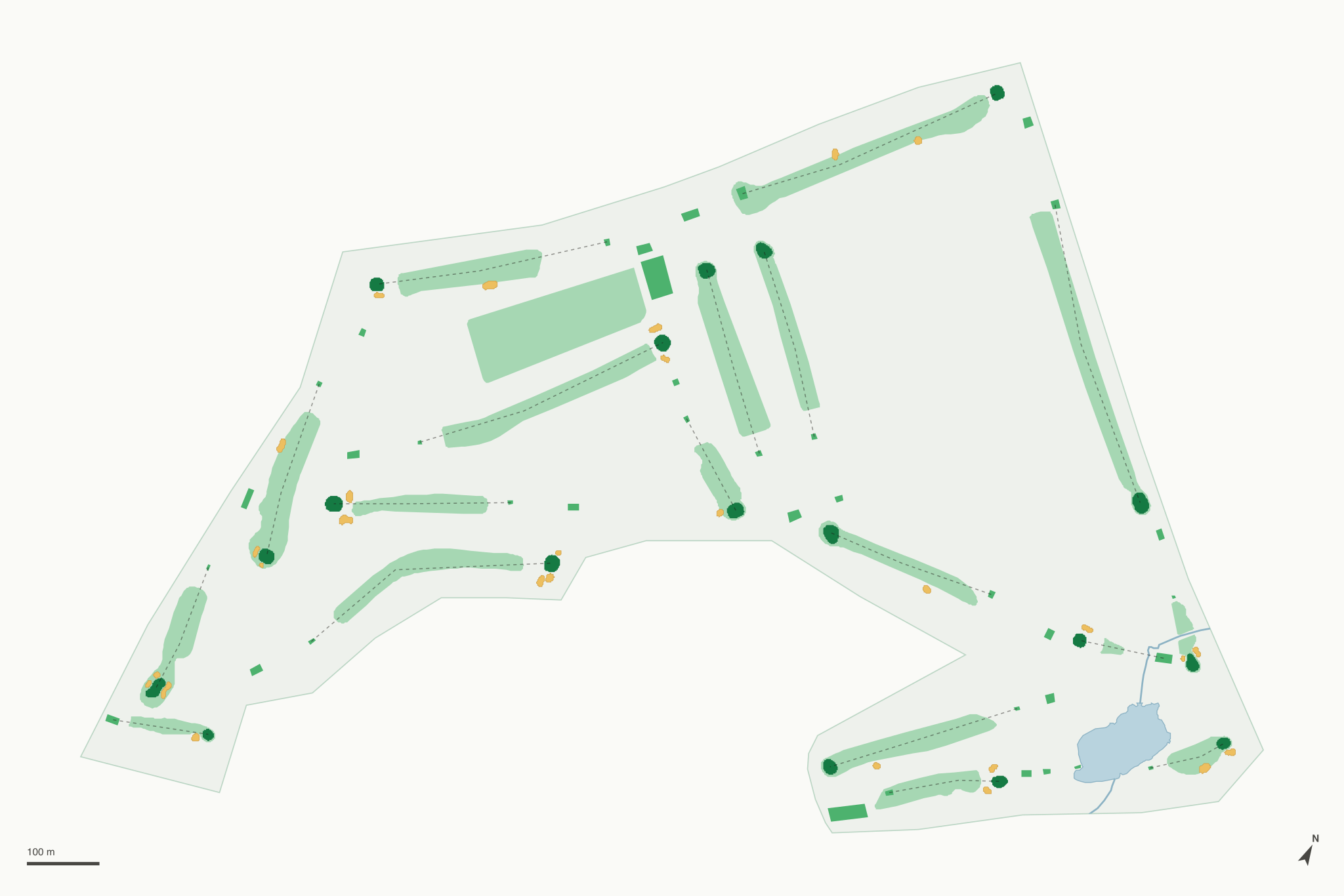 Map of Bowden Golf Course