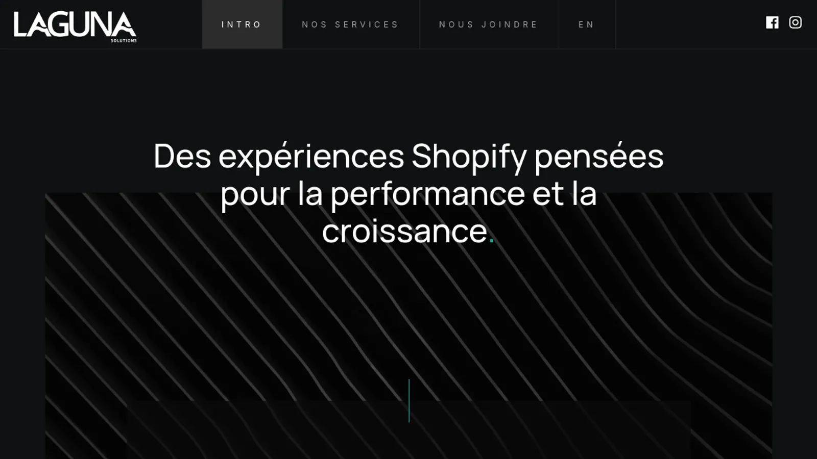 Screenshot of the Laguna Solutions homepage