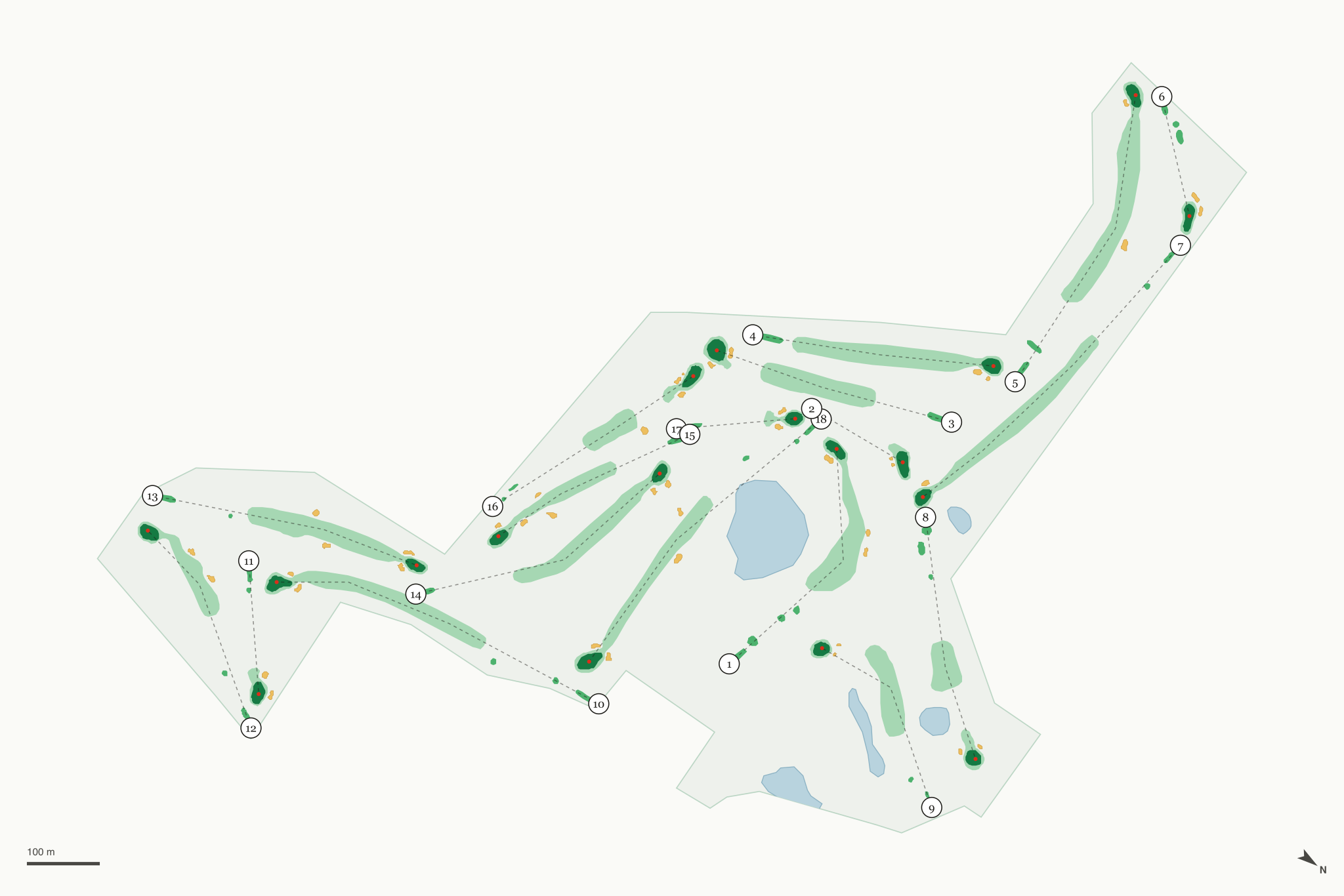 Map of Zollner Golf Course