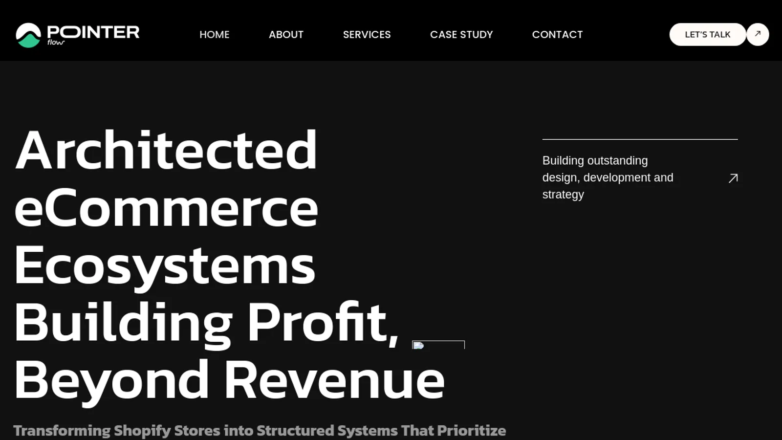 Screenshot of the PointerFlow homepage