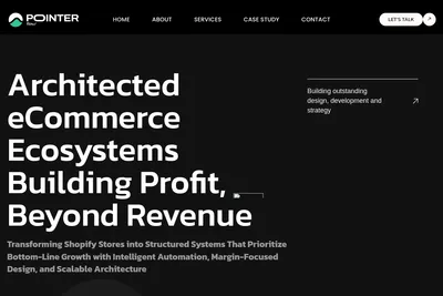 Screenshot of the PointerFlow homepage