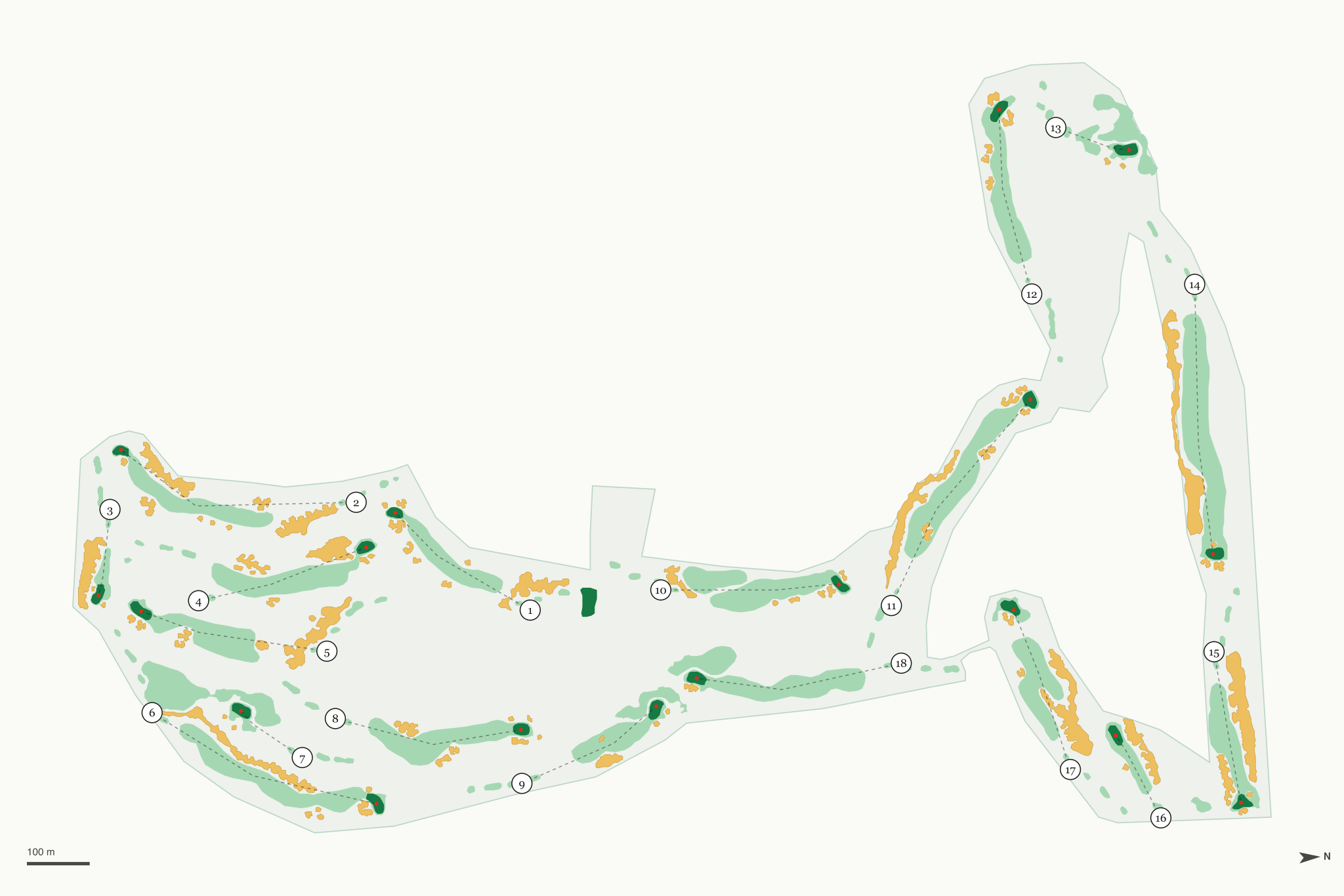 Map of Juliette Falls Golf Course