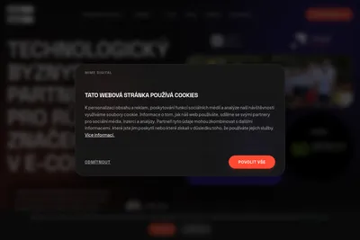 Screenshot of the mime digital homepage