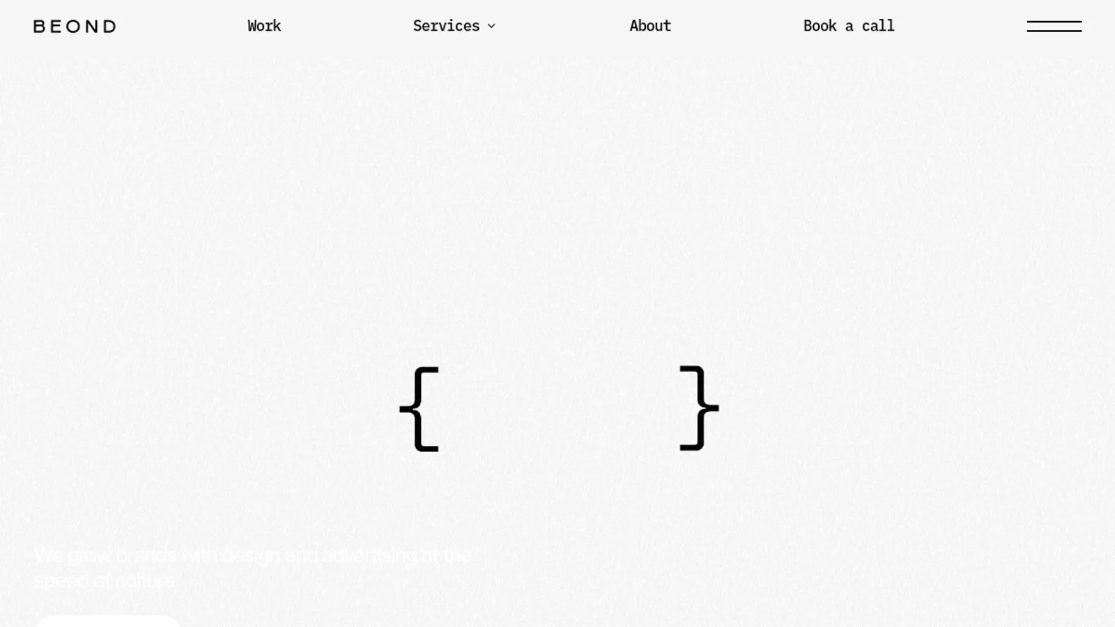 Screenshot of the Beond homepage