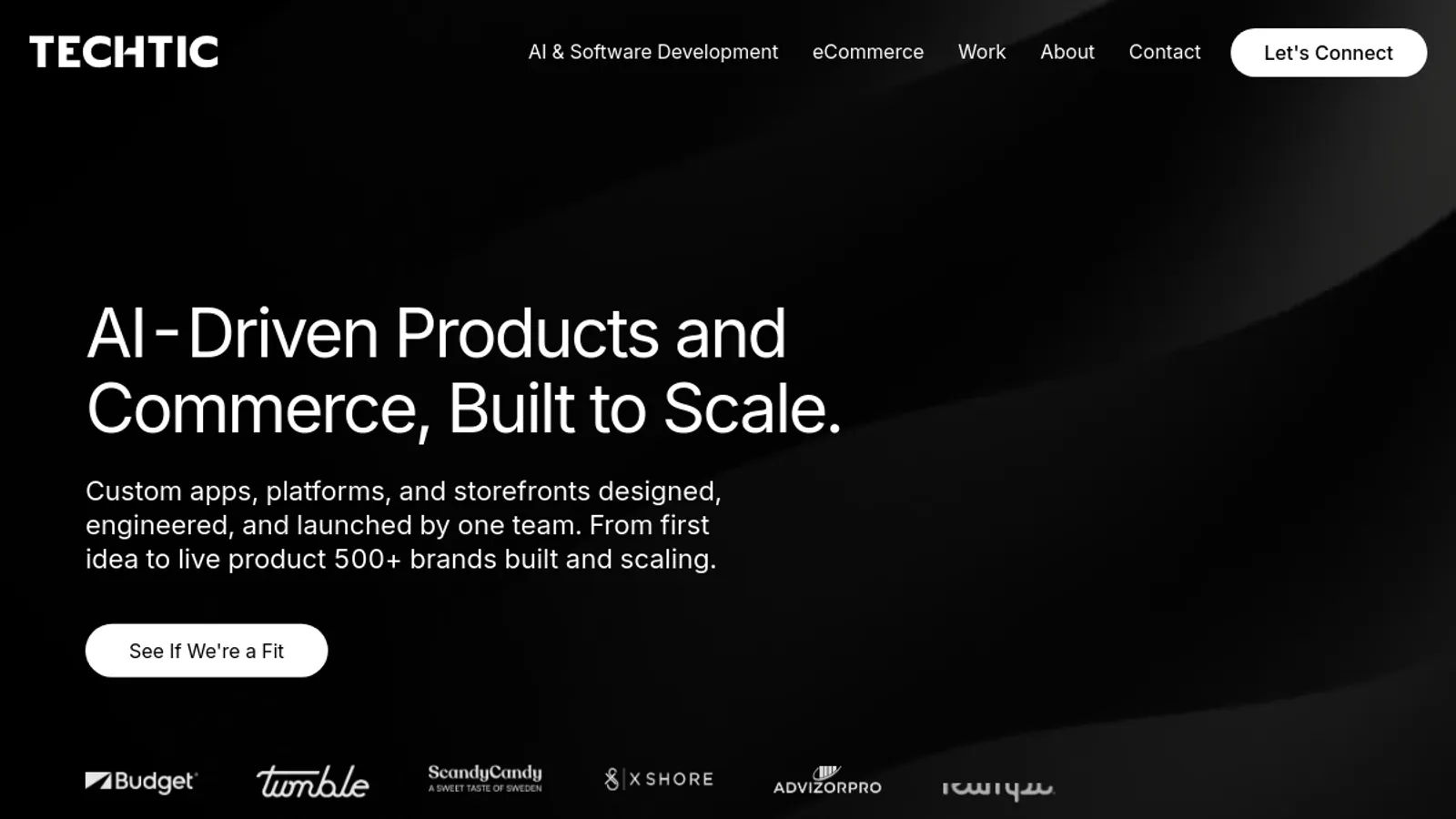 Screenshot of the Techtic Solutions Inc homepage