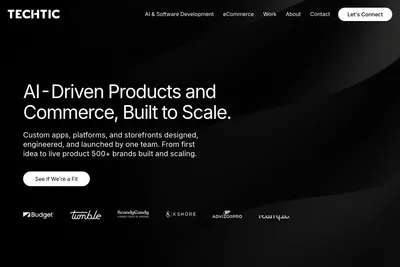 Screenshot of the Techtic Solutions Inc homepage