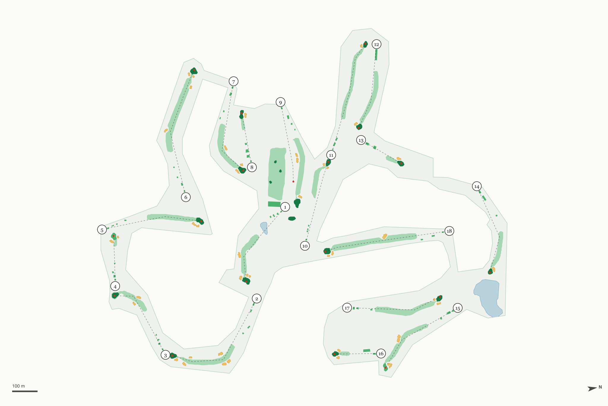 Map of Lake Carroll Golf Course